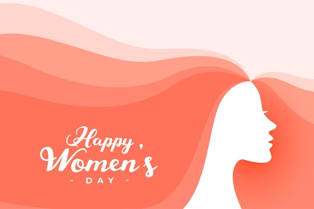행복한 여성의 날 매력적인 축하 카드 디자인