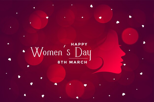 Happy womens day beautiful bokeh banner