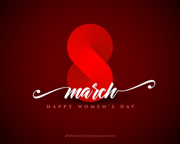 Vettore gratuito happy women's day celebrazione background design