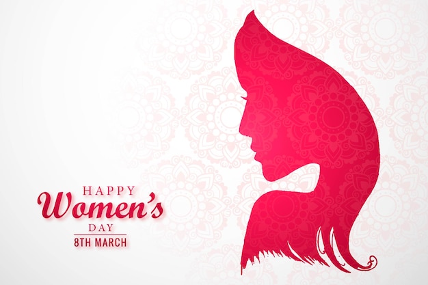 Happy womens day celebrations concept card design