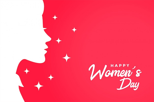 Free vector happy womens day greeting card elegant background