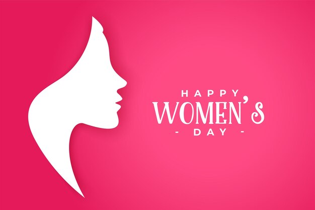 幸せな女性の日ピンクのお祝いカードのデザイン