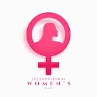 Free vector happy womens day wishes card to celebrate female achievement