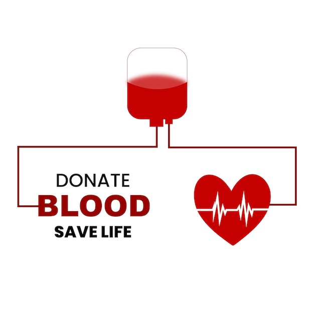Счастливый Всемирный день донора крови Красный Черный Белый фон Дизайн социальных медиа Баннер Бесплатные векторы