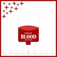 Vettore gratuito felice giornata mondiale del donatore di sangue rosso bianco sfondo social media design banner vettore gratuito