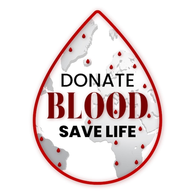 Счастливый Всемирный день донора крови Красный Белый Серый фон Дизайн социальных медиа Баннер Бесплатные векторы
