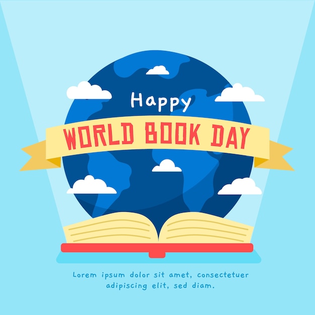 Free vector happy world book day background