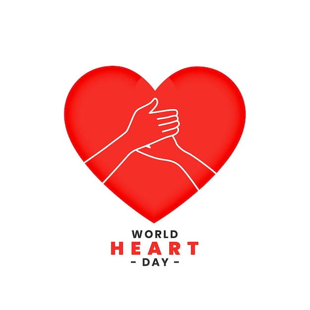 happy world heart day background for medical care and cure vector