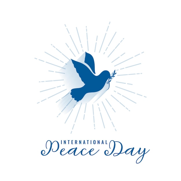 Free vector happy world peace day celebration poster a symbol of humanity vector