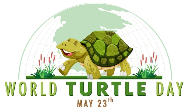 Иллюстрация "Счастливого Всемирного дня черепах"