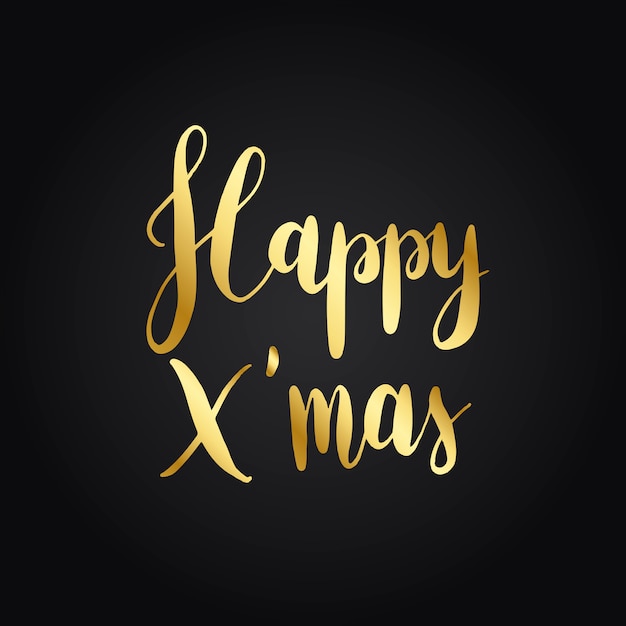 Happy X mas typography style vector