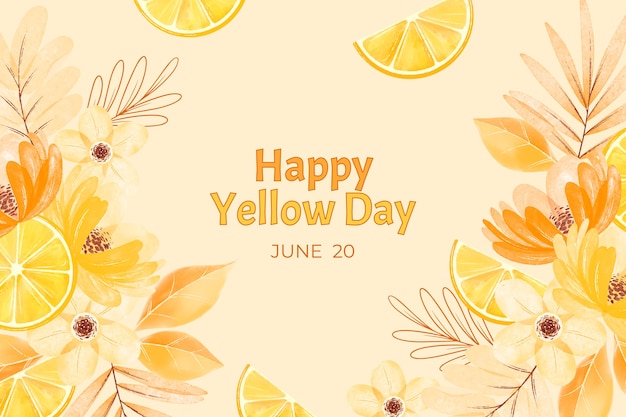 Бесплатное векторное изображение Счастливый желтый день фон
