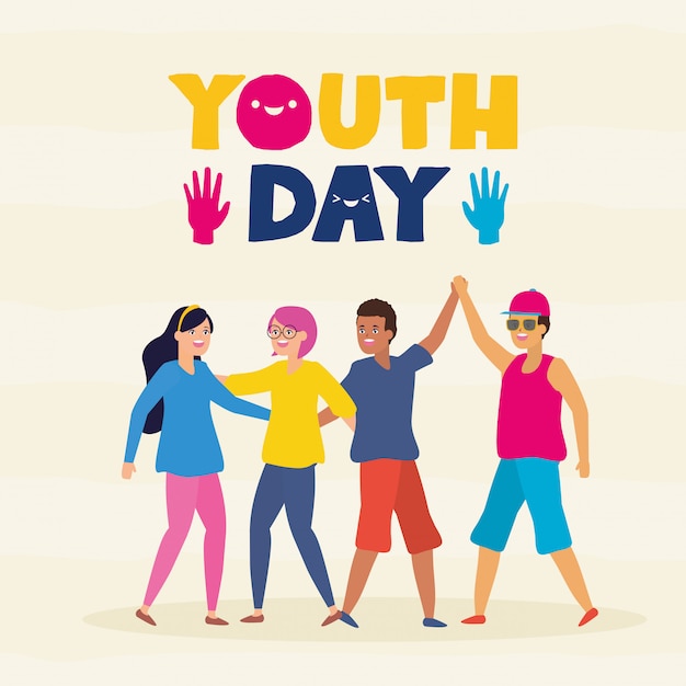 Free vector happy youth day