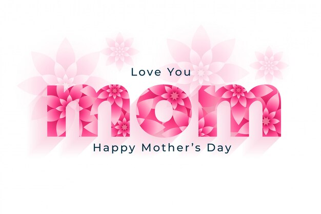 Hapy mothers day sweet flower card design