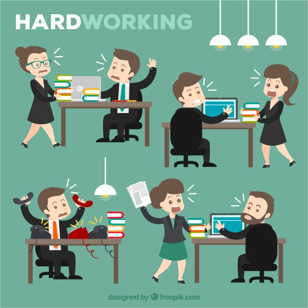 Free vector hardworking