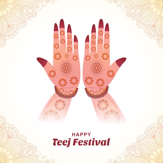Hariyali teej hindu festival greeting card background