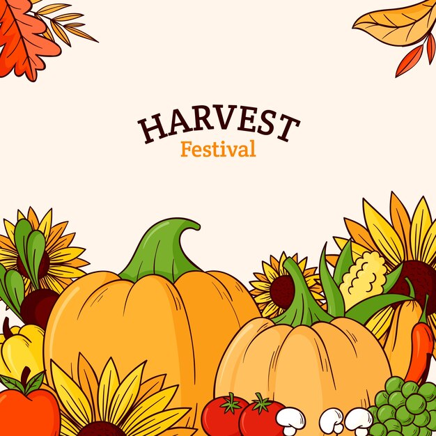 Harvest festival celebration illustration