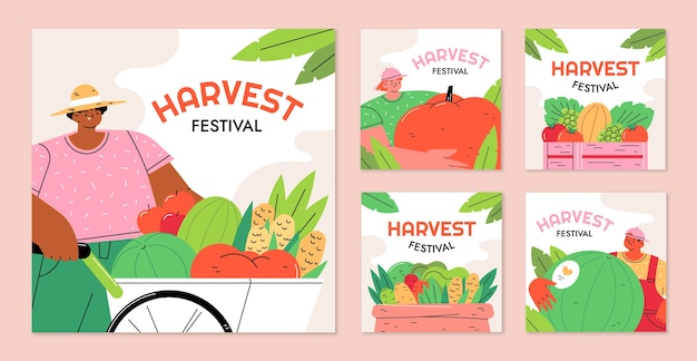Harvest festival celebration instagram posts collection
