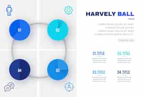 無料ベクター ハーベイボールダイアグラムインフォグラフィック