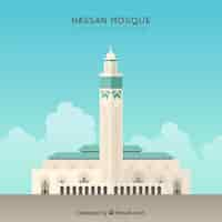 Free vector hassan mosque facade