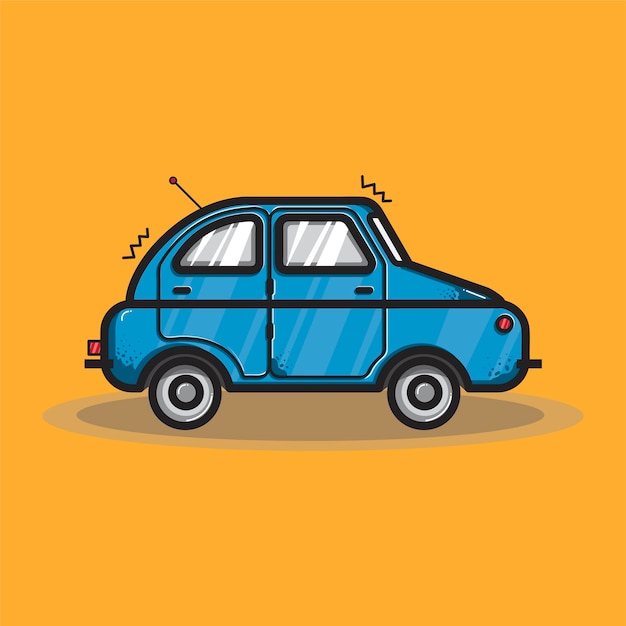 Free vector hatchback car transportation graphic illustration