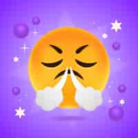 Free vector hate emoji  illustration