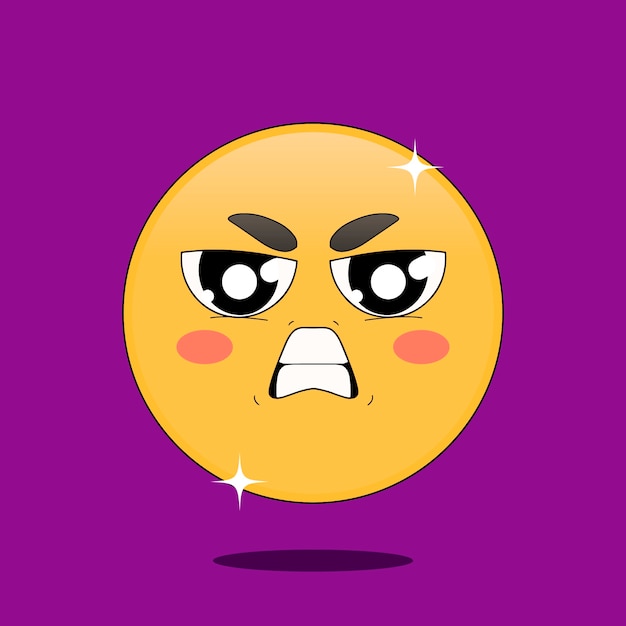 Free vector hate  emoji illustration