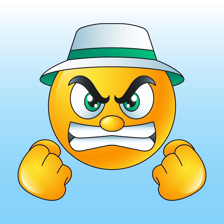 Free Vector hate emoji  illustration