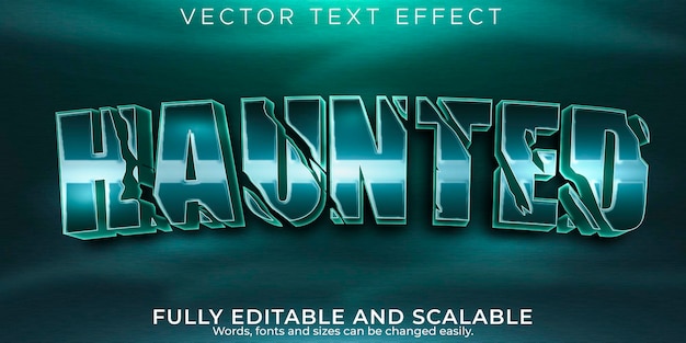 Free vector haunted editable text effect, dead and scary text style