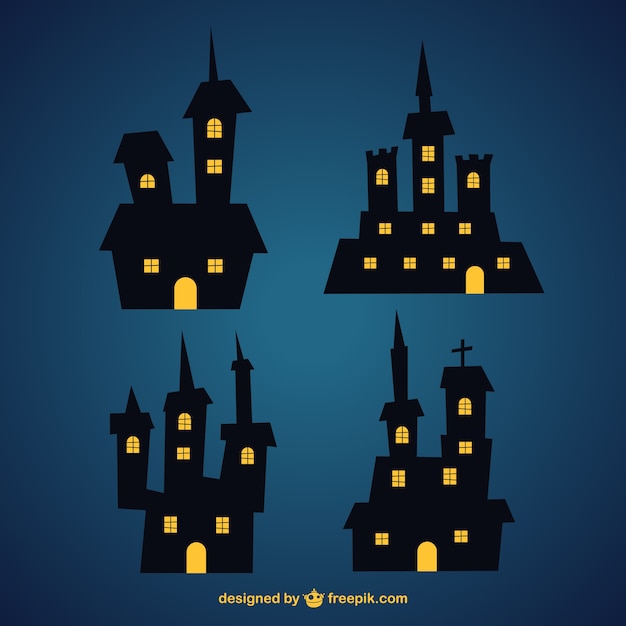 Free vector haunted house collection