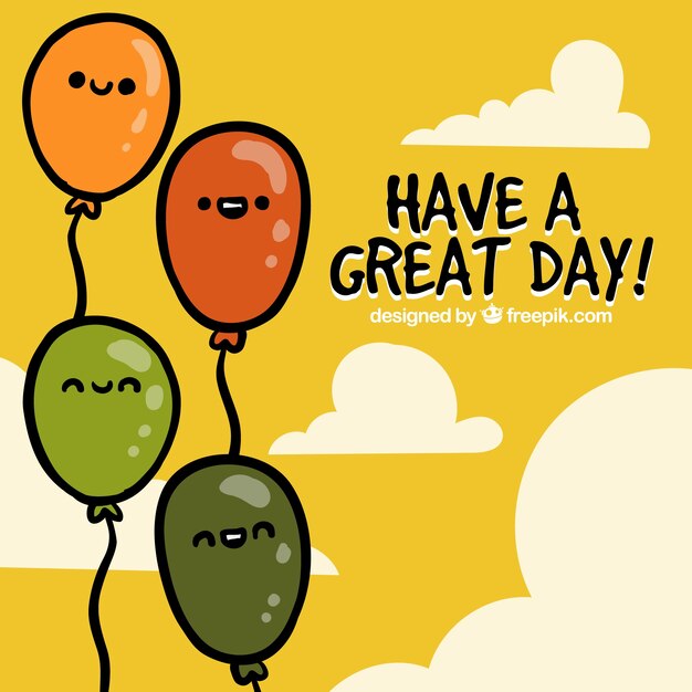 Free Vector have a great day, greeting card