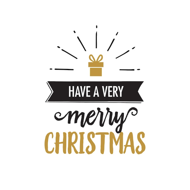 Have very merry christmas lettering