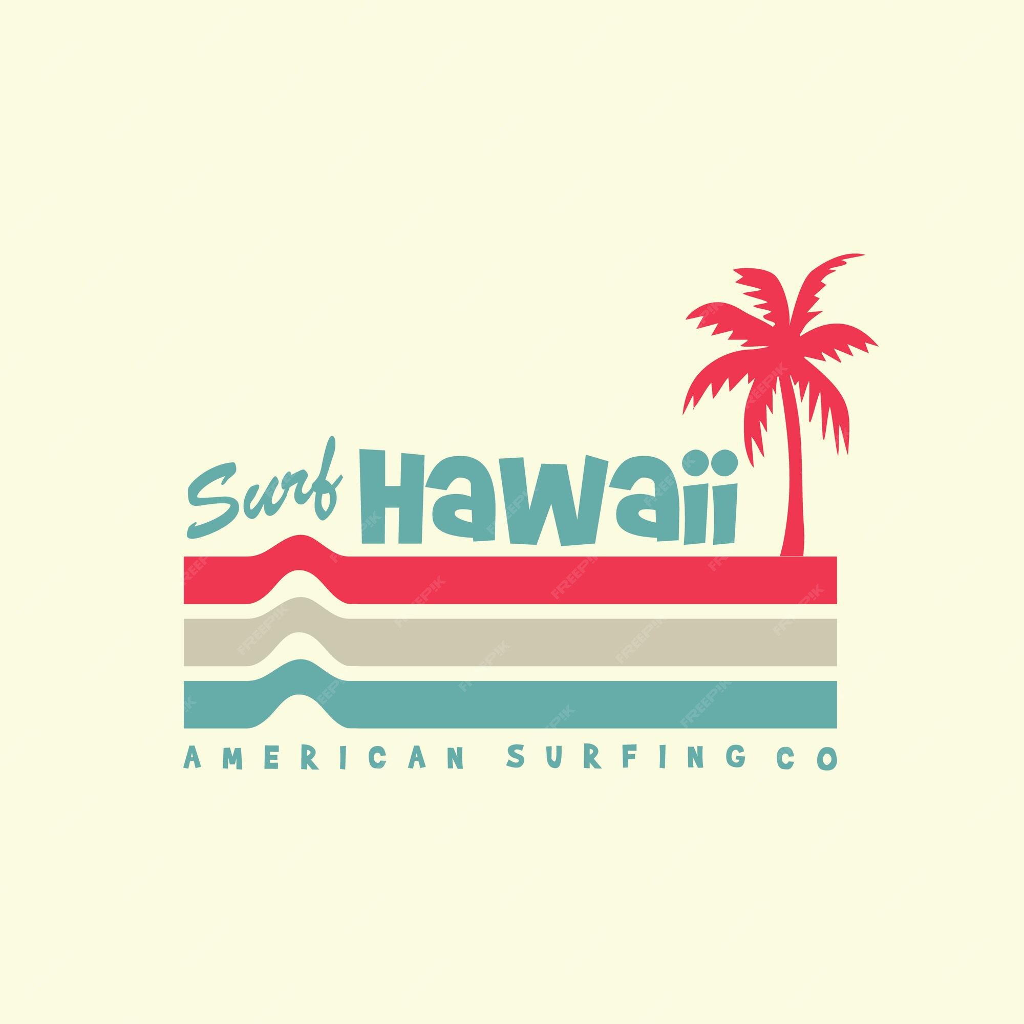 Premium Vector | Hawai surf illustration typography t shirt design