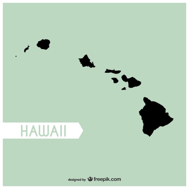 Vettore gratuito hawaii mappa vettoriale