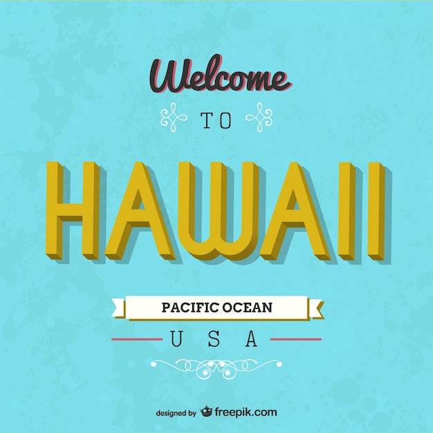 Hawaii retro card 