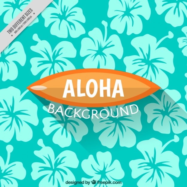 Бесплатное векторное изображение Гавайские цветы фон