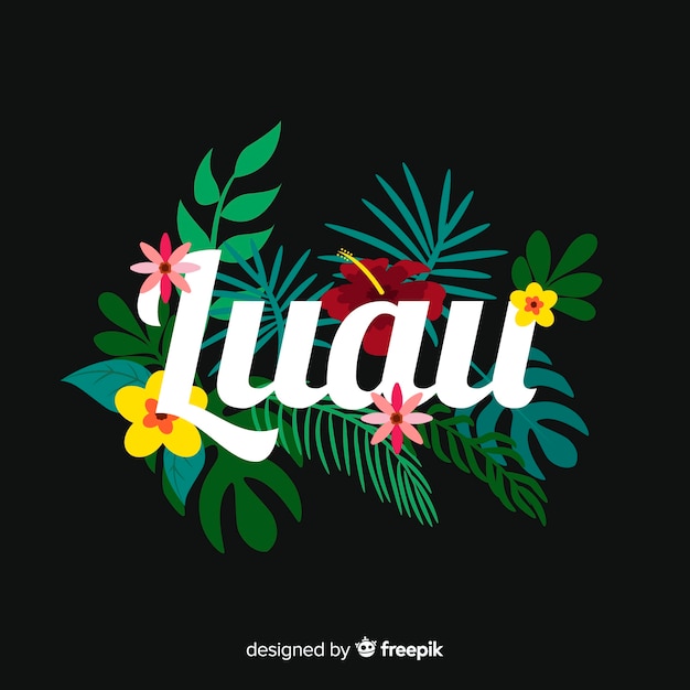 Free vector hawaiian luau background in nature