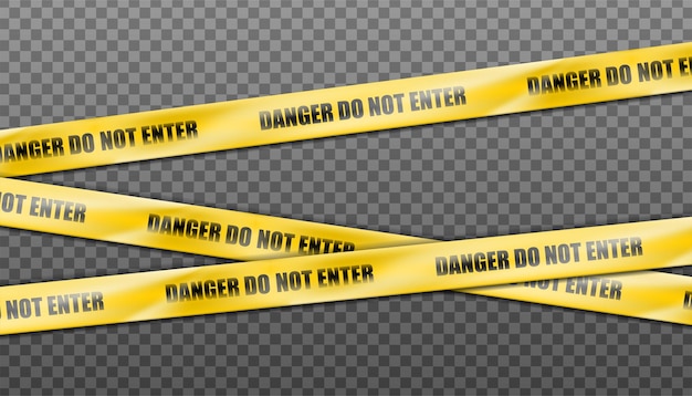 hazard  yellow striped ribbon,caution tape of warning signs.
