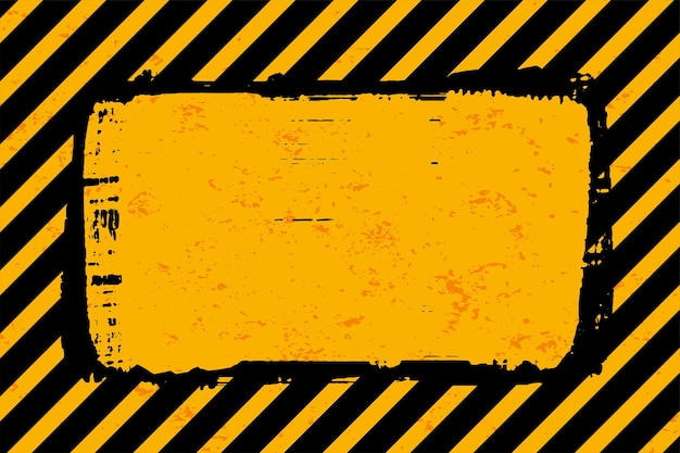 Hazardous caution alert yellow background with blank space vector