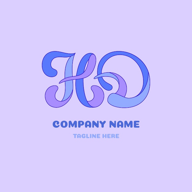 Free vector hd monogram logo template