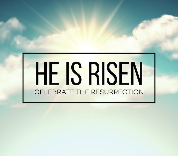 Free vector he is risen