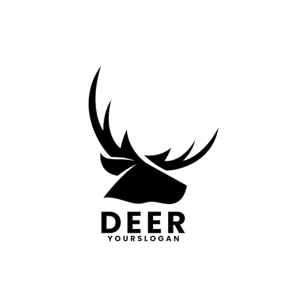 Шаблон дизайна логотипа головы оленя