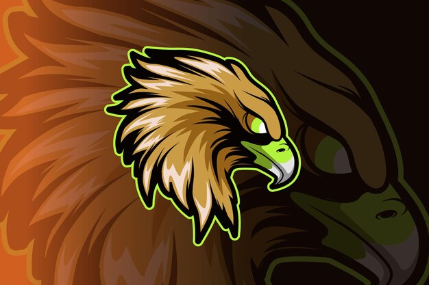 Premium Vector Head Eagle Mascot Logo For Electronic Sport Gaming