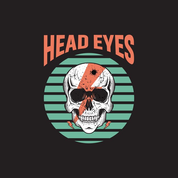 Premium Vector | Head eyes gaming tshirt design