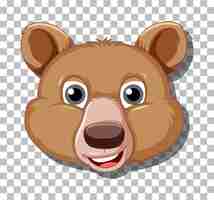 Free vector head of grizzly bear cartoon