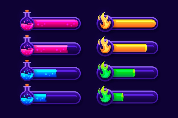 Health bar elements set