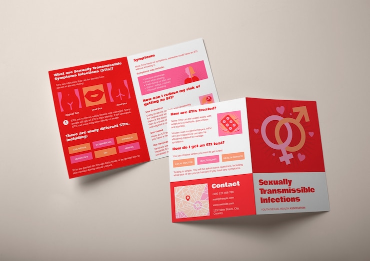 Free Vector health brochure template design