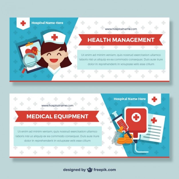 Free vector health care banners