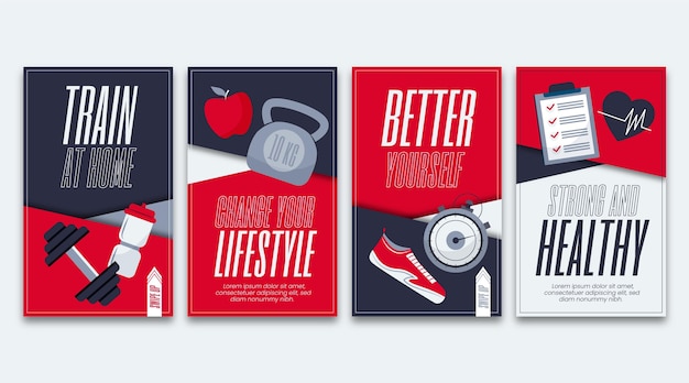 Health and fitness instagram stories collection