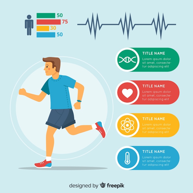 Free Vector health infographic template flat style